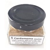 Cardamome moulue (Elaïti) 50 grammes dans pot en verre.
