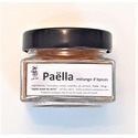 Paëlla mélange d'épices avec piment, 50 gr dans pot en verre.