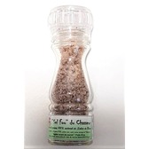 ’’Sel fou’’ du Chasseur © au gros sel gemme de source 100% naturel de Salies de Béarn , moulin en verre, 85 gr.