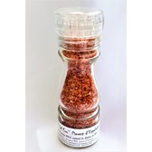 ’’Sel fou’’ Piment d'Espelette au gros sel gemme de source 100% naturel de Salies de Béarn , moulin en verre, 85 gr.
