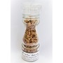 Pack de 4 "sels fou" spécial poivres au gros sel de source 100% naturel de Salies de Béarn, moulin en verre, 85 gr. 