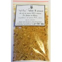’’Sel fou’’ Safran jaune - Piment © au gros sel de source 100% naturel de Salies de Béarn , recharge 85 gr.