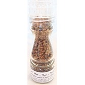 ’’Sel fou’’ Olive - Thym - Piment d'Espelette © au gros sel gemmede source 100% naturel , moulin en verre rechargeable 85 gr.