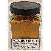 Curcuma Extra de la Réunion, (safran jaune) pot en verre 140 gr.